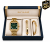 SKYLINE IMPERIAL™ | Set de Reloj y Pulseras En Acero Inoxidable